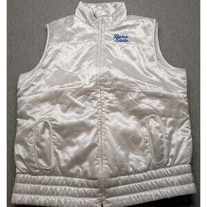 Idaho Boise State Football Classic Women's XL Puffer Vest NIKE White Satin